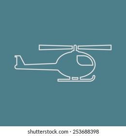 vector illustration of modern icon helicopter