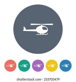 vector illustration of modern   icon helicopter