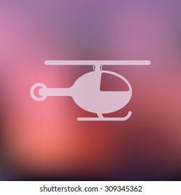 vector illustration of modern icon helicopter