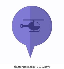 vector illustration of modern icon helicopter