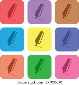 vector illustration of modern icon highlighter