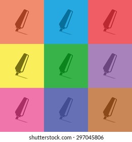 vector illustration of modern icon highlighter