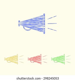 vector illustration of modern icon horn