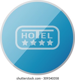 vector illustration of modern icon hotel