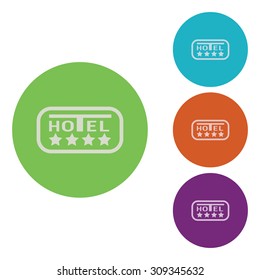 vector illustration of modern icon hotel