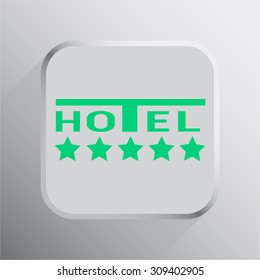 vector illustration of modern icon hotel