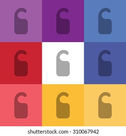 vector illustration of modern icon hotel hanger