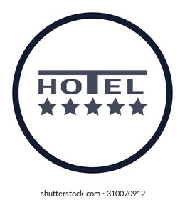 vector illustration of modern icon hotel