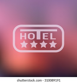 vector illustration of modern icon hotel