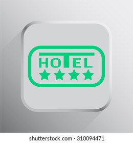 vector illustration of modern icon hotel