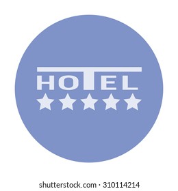 vector illustration of modern icon hotel