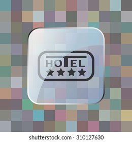 vector illustration of modern icon hotel