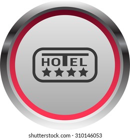 vector illustration of modern icon hotel