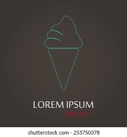 vector illustration of modern  icon ice cream
