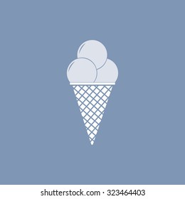 vector illustration of modern icon ice cream