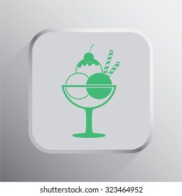 vector illustration of modern icon ice cream