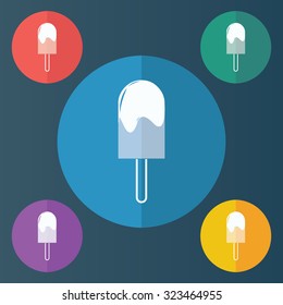 vector illustration of modern icon ice cream