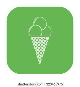 vector illustration of modern icon ice cream