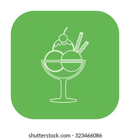 vector illustration of modern icon ice cream
