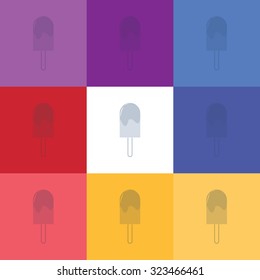 vector illustration of modern icon ice cream