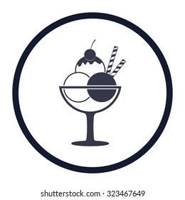 vector illustration of modern icon ice cream