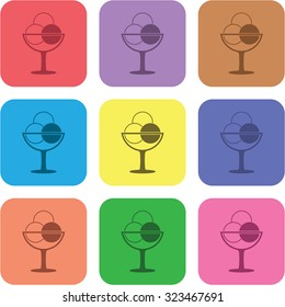 vector illustration of modern icon ice cream