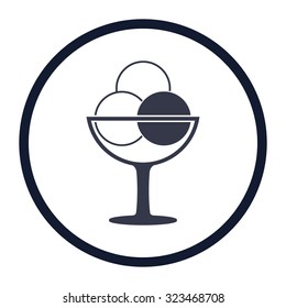 vector illustration of modern icon ice cream
