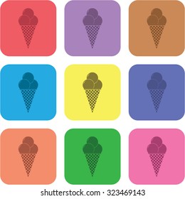vector illustration of modern icon ice cream
