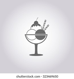 vector illustration of modern icon ice cream