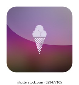 vector illustration of modern icon ice cream