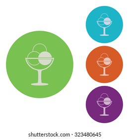 vector illustration of modern icon ice cream