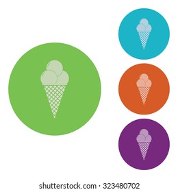 vector illustration of modern icon ice cream