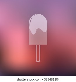 vector illustration of modern icon ice cream