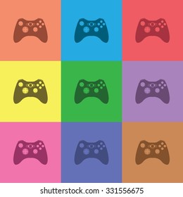 vector illustration of modern icon joystick