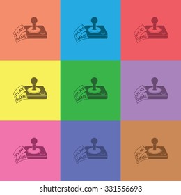 vector illustration of modern icon joystick