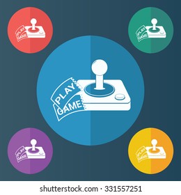 vector illustration of modern icon joystick
