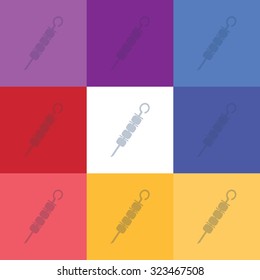 vector illustration of modern icon kebab
