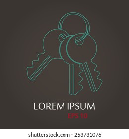 vector illustration of modern  icon key