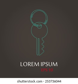 vector illustration of modern  icon key