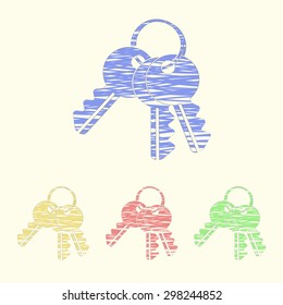 vector illustration of modern icon key vector illustration of modern icon key