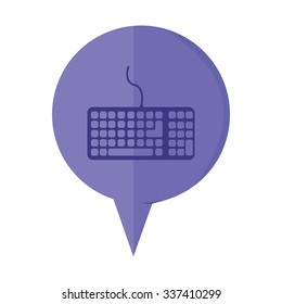 vector illustration of modern icon keyboard