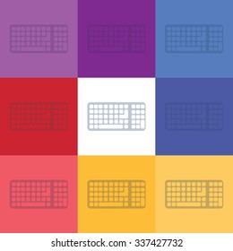 vector illustration of modern icon keyboard