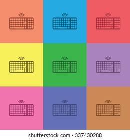 vector illustration of modern icon keyboard