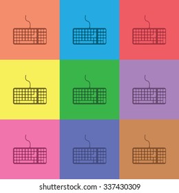 vector illustration of modern icon keyboard