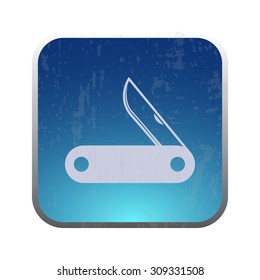 vector illustration of modern icon knife