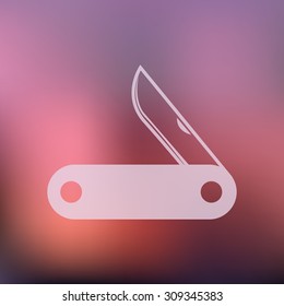 vector illustration of modern icon knife