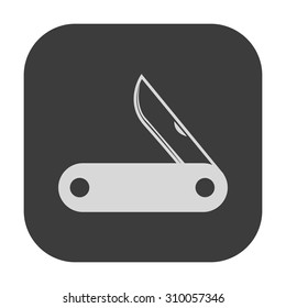 vector illustration of modern icon knife