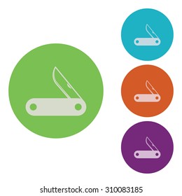 vector illustration of modern icon knife