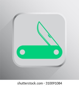 vector illustration of modern icon knife