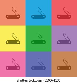 vector illustration of modern icon knife